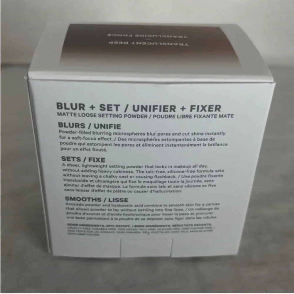 MILK MAKEUP BLUR+SET TRANSLUCENT DEEP 0.87ozMATTE LOOSE SETTING POWDER BOX NEW